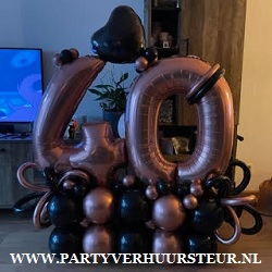 Ballon Bouquet 40 Zwart – Roségoud Reflex