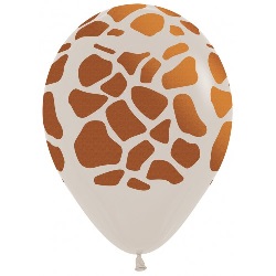 Ballonnen Giraffe White Sand met Koper bedrukking 30 cm €0,50