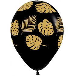 Ballonnen Leaves Black & Gold 30 cm €0,50