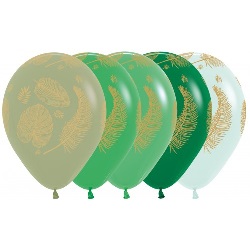 Ballonnen Tropical Leaves – Assortment – Gold Print €0,50