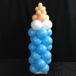 Ballonpilaar Babyfles Blauw €32,50