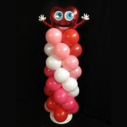 Ballonpilaar met Folieballon Hart Happy Hands €35,00