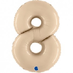 Folie Cijferballonnen 100 cm 0 t/m 9 Cream €6,95