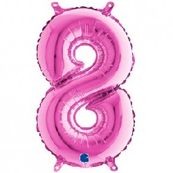 Folie Cijferballonnen 100 cm 0 t/m 9 Fuchsia €6,95