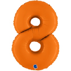 Folie Cijferballonnen 100 cm 0 t/m 9 Matte Orange €6,95