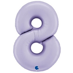 Folie Cijferballonnen 100 cm 0 t/m 9 Satin Lilac €6,95