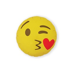 Folieballon Emoji Kissing Heart €2,95