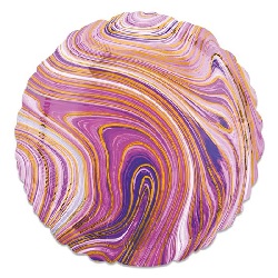 Folieballon Marblez Rond Paars 43 cm €3,25