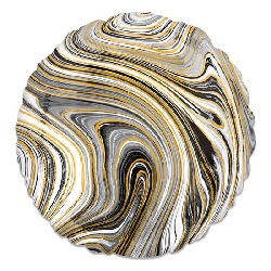 Folieballon Marblez Rond Zwart 43 cm €3,25