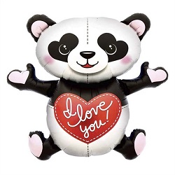 Folieballon Panda 109cm I Love You €7,95