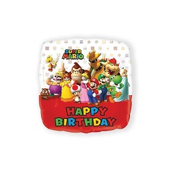 Folieballon Super Mario Bros HBD €4,50