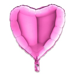 Folieballon Hart Fuchsia 46 cm €2,95