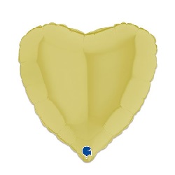 Folieballon Hart Mat Geel 46 cm €2,95