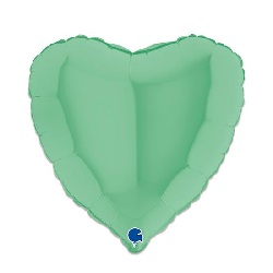 Folieballon Hart Mat Groen 46 cm €2,95