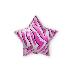 Folieballon Pink Zebra Stripe 56 cm €2,95