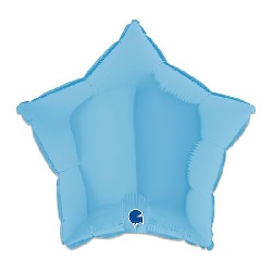 Folieballon Ster Mat Blauw 46 cm €2,95