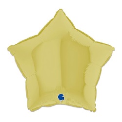 Folieballon Ster Mat Geel 46 cm €2,95