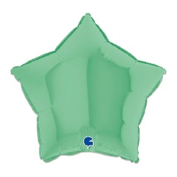 Folieballon Ster Mat Groen 46 cm €2,95