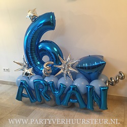 Ballonnen Bouquet Blauw & Zilver