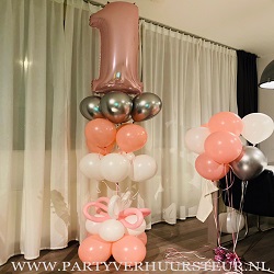 Ballonnen Bouquet Tros Lichtroze & Wit