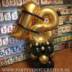 Bouquet 18 Jaar Goud Reflex / Zwart