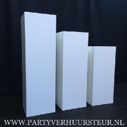 Set Zuilen Vierkant Wit 3 Stuks €50,00